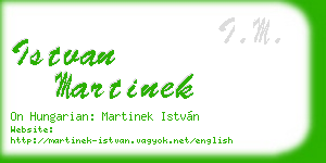 istvan martinek business card